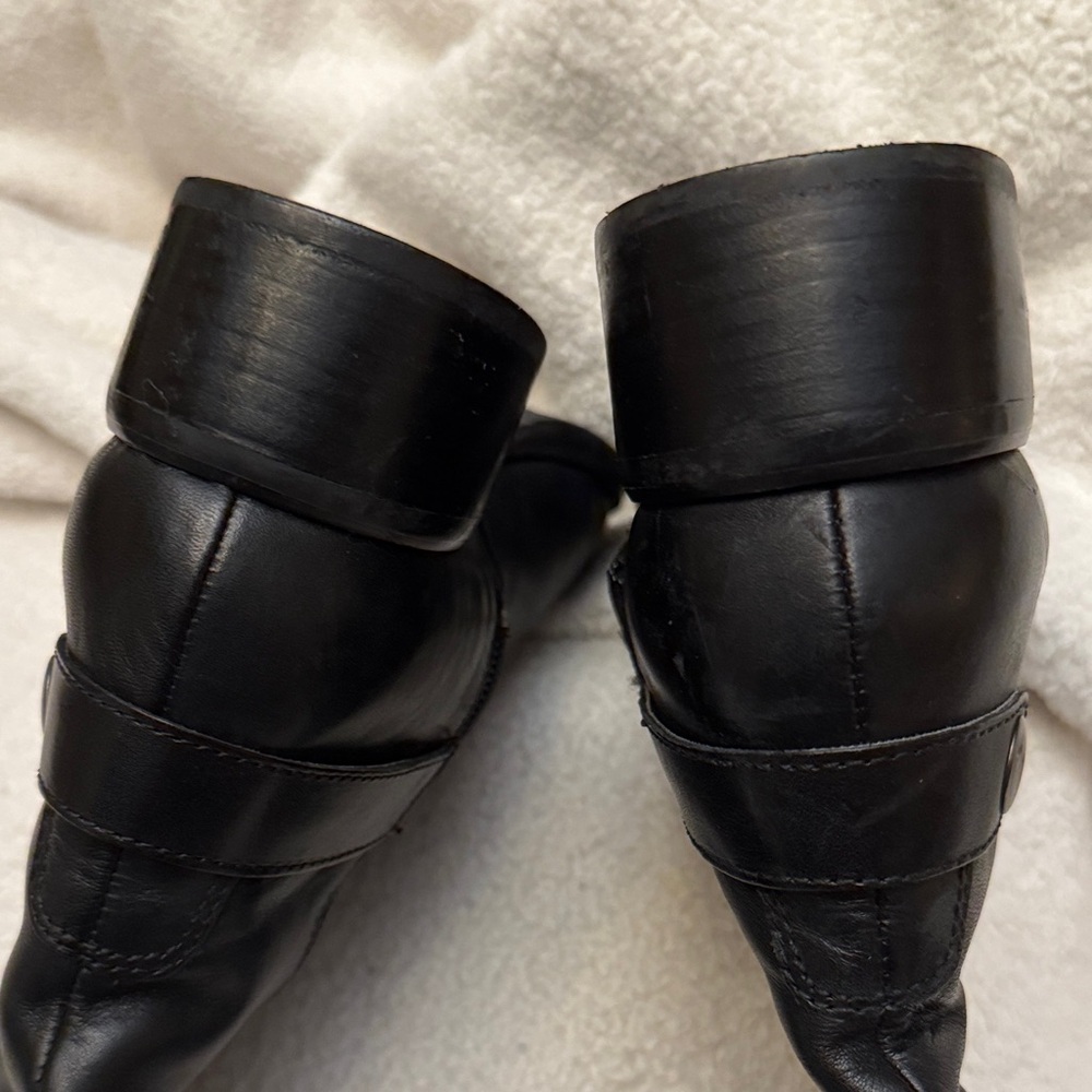 Franco Sarto Leather Boots - Black & Brown - Picture 5 of 9